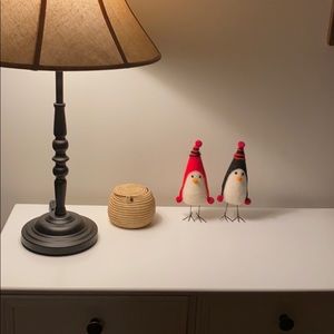 Holidays Decor - pair of wooly birds